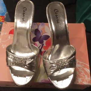 Cesare high heels silver sandals